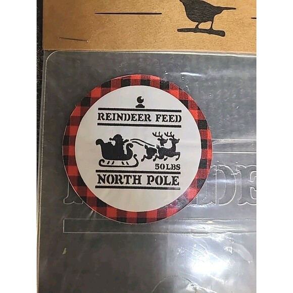 NEW JRV 15mil Reusable Christmas Reindeer Feed Stencil 8.75"x8" - Picture 1 of 3
